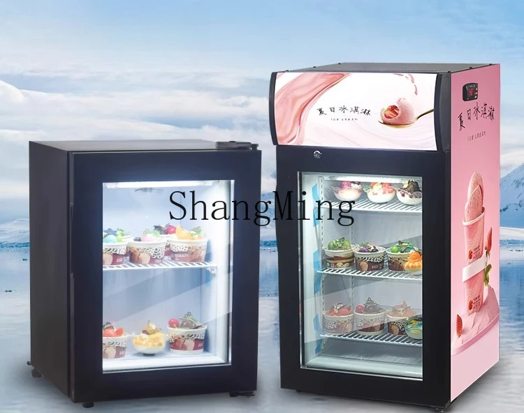 ZYY коммерческая вертикальная мини-мороженое, мороженое, йогуртовый торт, дисплей, морозильная камера, маленькая