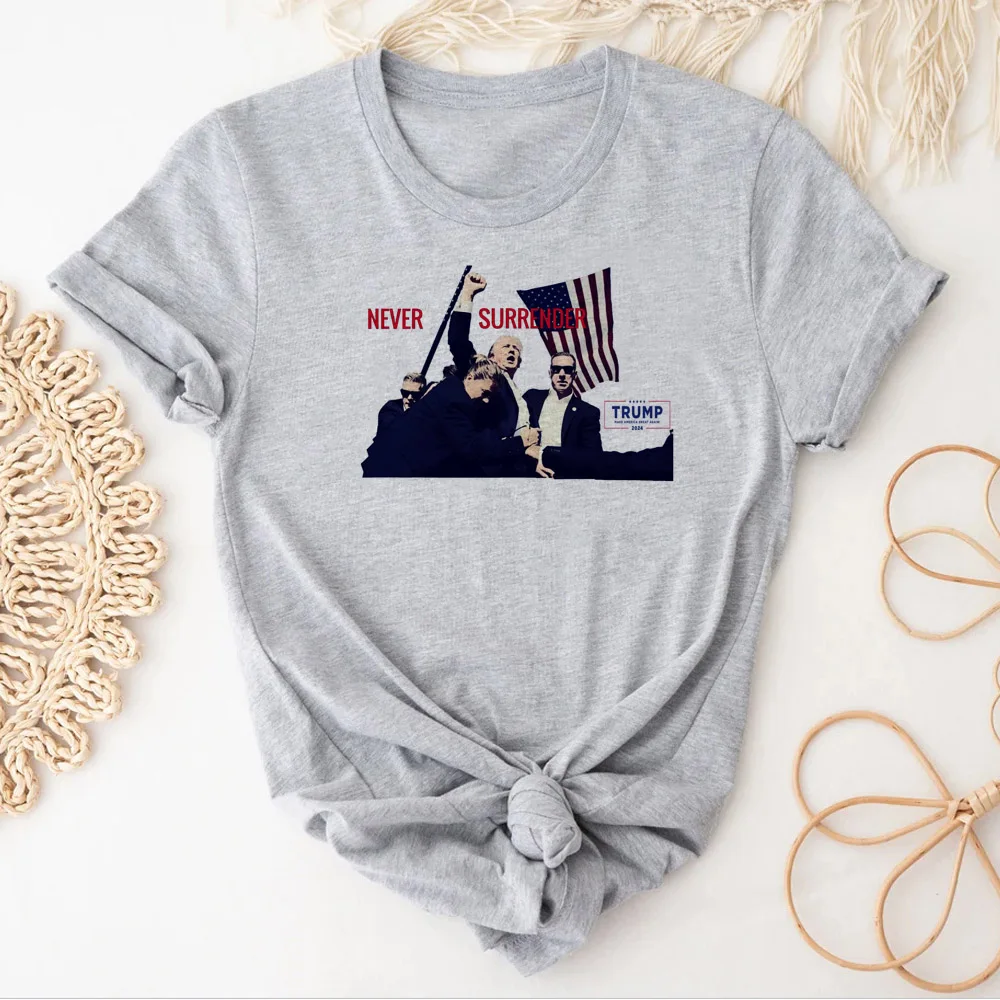 Trump 2024 t-shirts women Japanese comic Tee female streetwear comic clothing