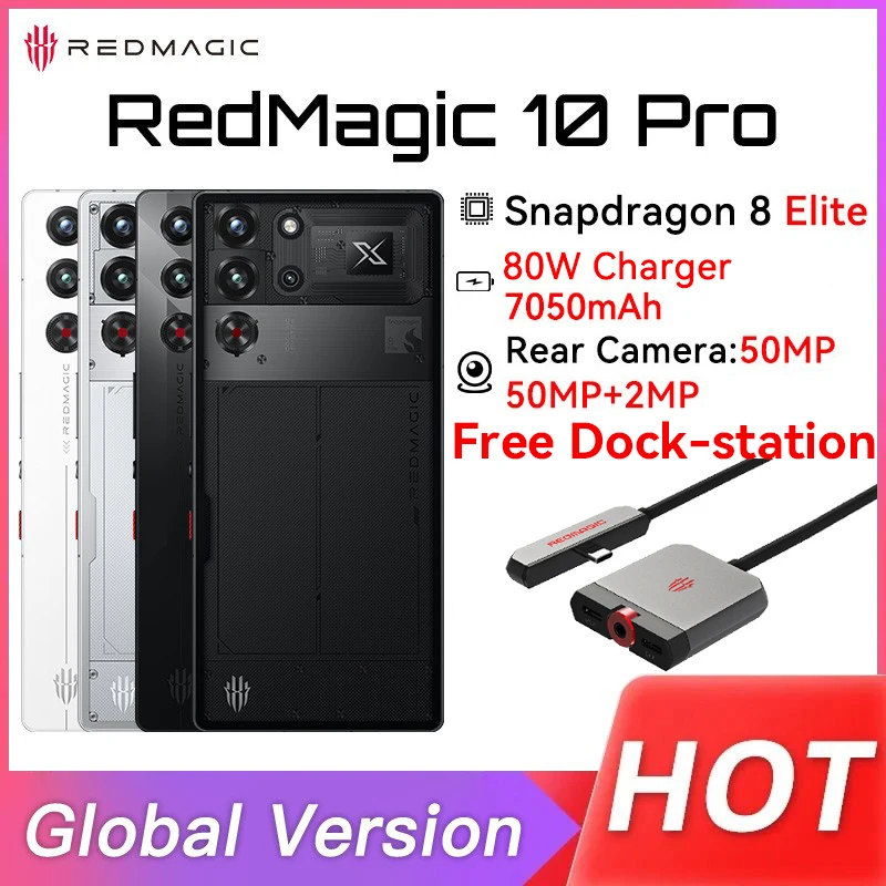 Global Version RedMagic 10 Pro 5G Gaming Phone 7050mAh Battery 6.853