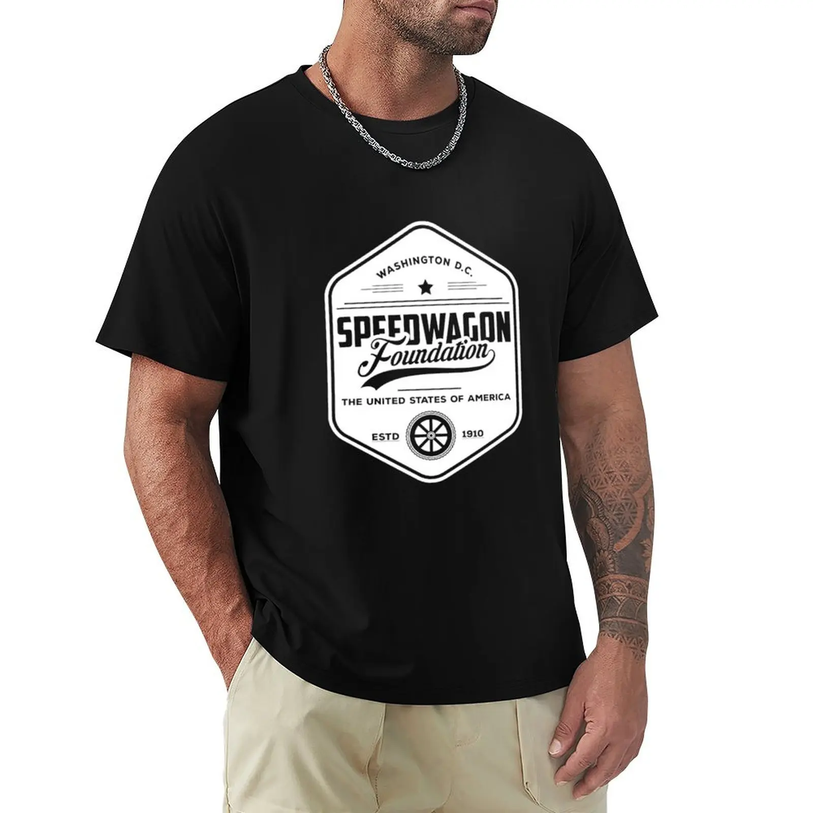 Speedwagon Foundation Retro T-Shirt Sporty Casual Quick Dry T-Shirt
