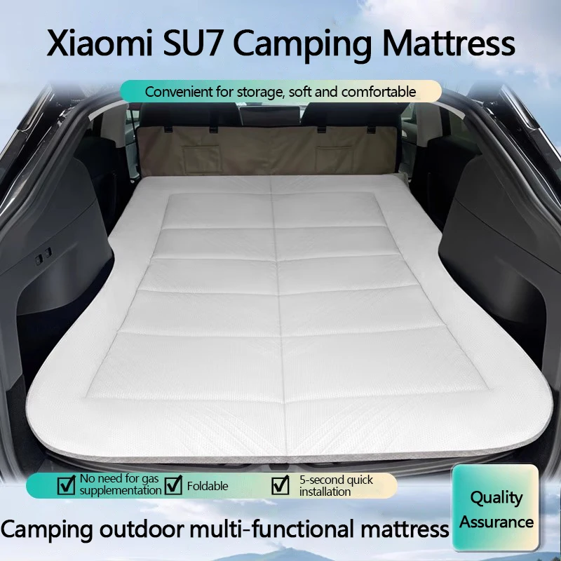 

Suitable for Xiaomi SU7 camping car mattress, fiber sponge sleeping pad, folding travel bed, no inflation required