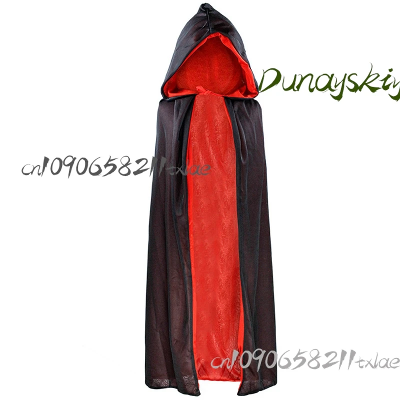 할로윈 여성 남성 의류 코스프레 의상 성인 스탠드 칼라 케이프 블랙 레드 가역 모자 뱀파이어 케이프 할로윈 파티