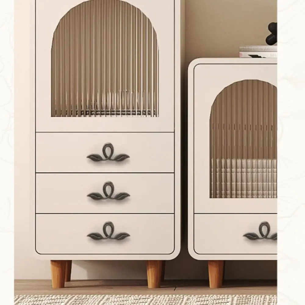 Zinc Alloy Leaf Shape Pulls Hole Distance Leaf Shape Cabinet Pulls European Style Decorative Furniture Hardware Modern Pulls