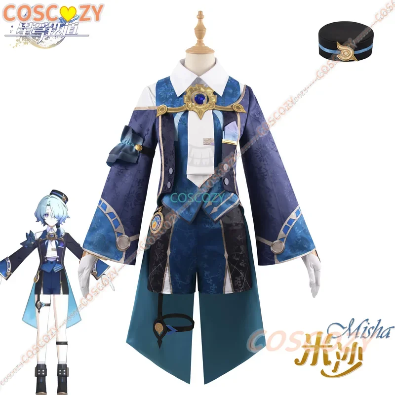 Misha Cosplay Costume avec perruque pour hommes et femmes, Honkai Star Rail Uniform, Hat The Reverie, Hotel Bellboy, Halloween Party Outfit, Cos Props