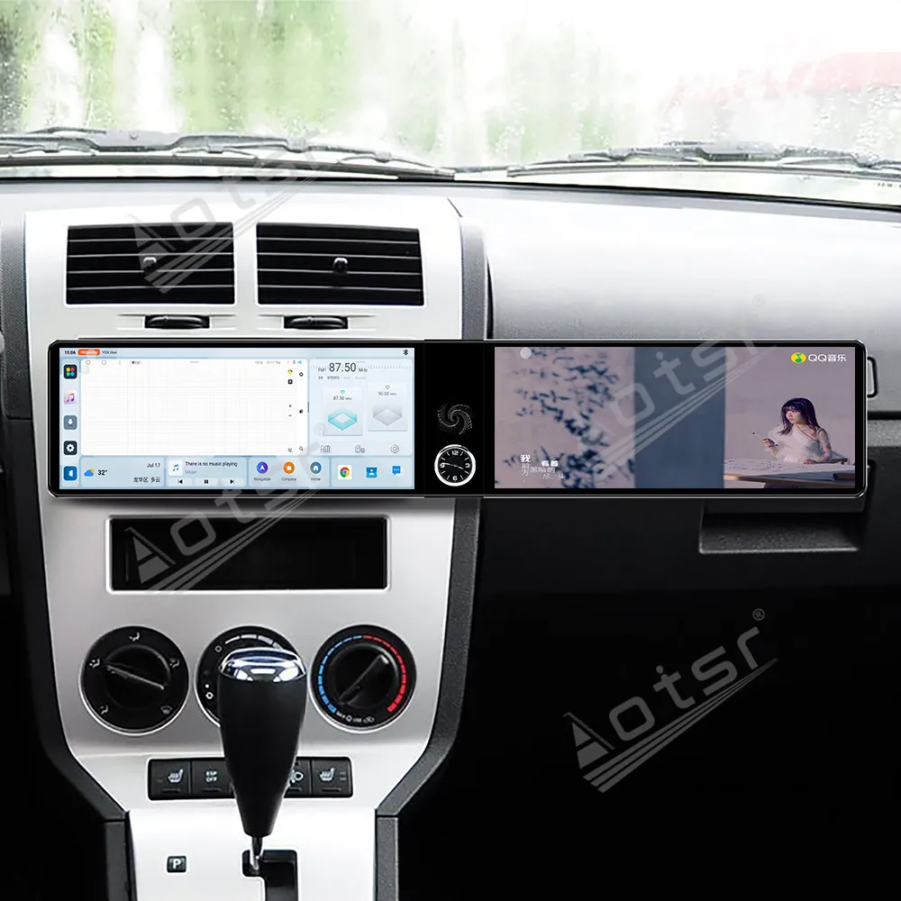 12.3 Inch Qualcomm Car Stereo For Dodge Caliber 2007-2010, 2K IPS Wireless CarPlay Android 13 GPS Navigation 4G SWC TPMS DSP