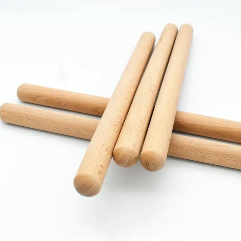 Claves classiche Bastoni ritmici Bacchette per batteria in legno Claves classiche Strumento a percussione Giocattolo musicale per bambini Apprendimento del ritmo