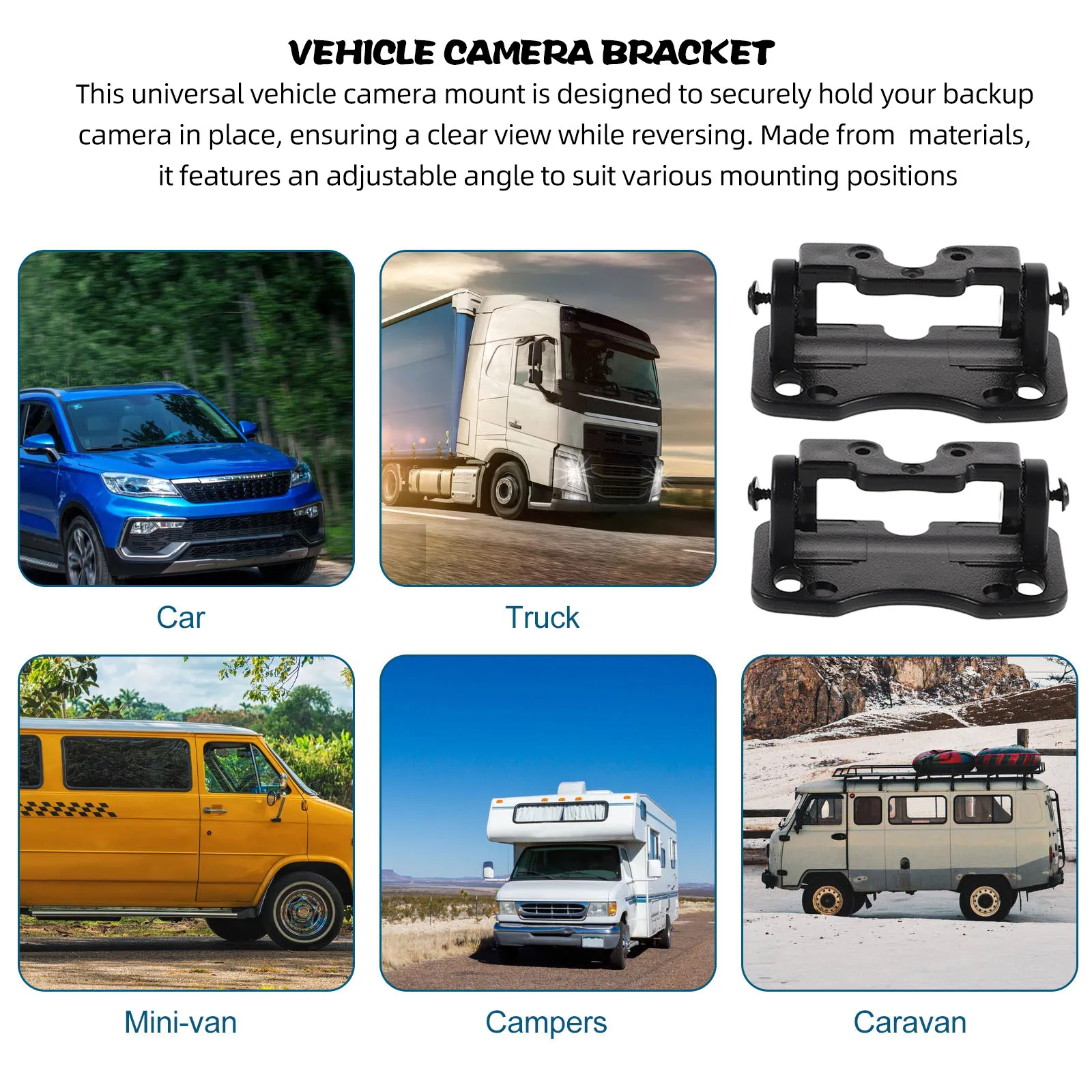 4Set Car Rearview Camera Mount Holder Camera Mounting Brackets For Mechanic Universal Adjustable Vehicle Backup