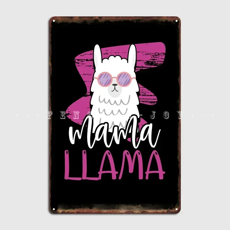 Mama Llama Metallschild Poster Kino Wohnzimmer Pub Garage Vintage Wandplakette Blechschild Poster