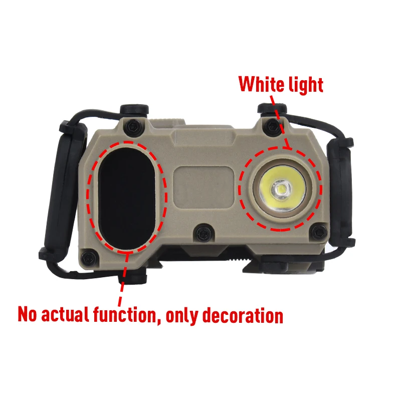 Imagem -02 - Wadsn Eotec-acessório Nylon Caça Airsoft Rifle Gun Arma Tática Ogl Apenas Luz Branca 20 mm Rail Interruptor Duplo