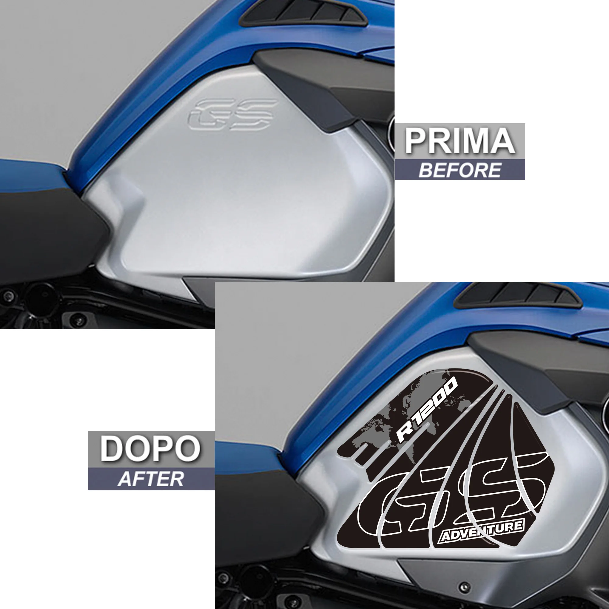 Compatibile con bmw r1200gs Adventure 2014-2019 Kit adesivi protezione 3D Accessori moto