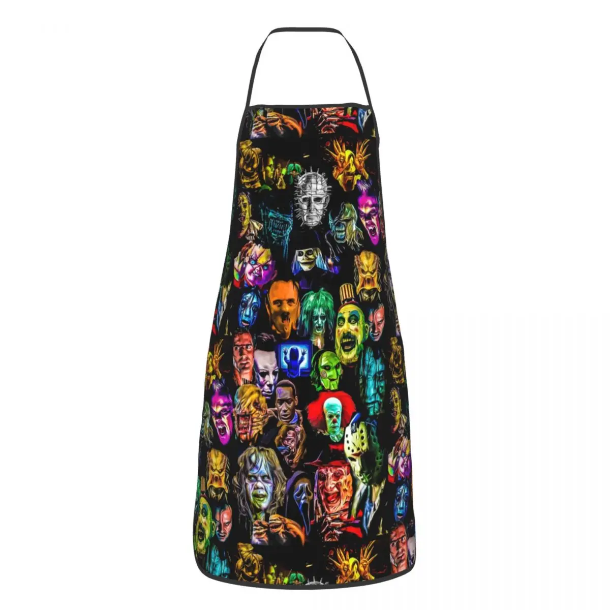 Horror Film Baddies Legends Apron Women Men Unisex Bib Chucky Jason Kitchen Cooking Tablier Cuisine Chef Baking