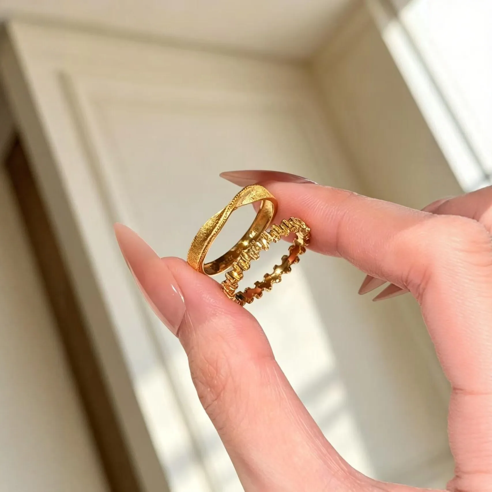 9999 gold best-selling retro floral ring - elegant and versatile women's open-ended finger ring, featuring