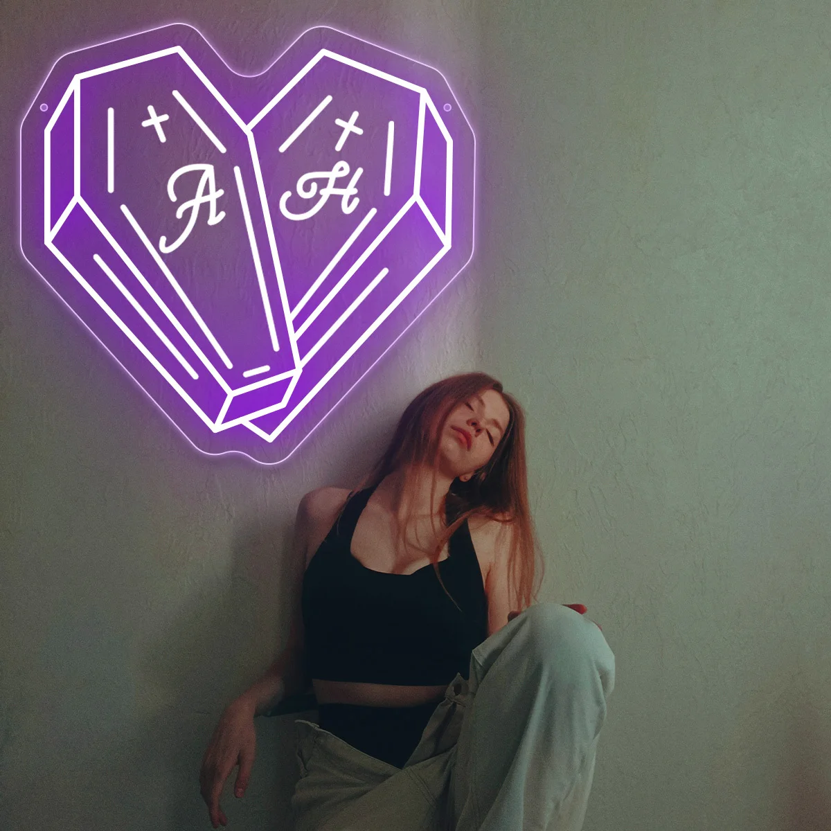 Custom Name Gothic Coffin LED Neon Sign - USB-Powered Home/Wedding/Party/Car/Bar Decoration DIY Gift for Valentine's/Birthdays