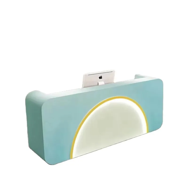 Modern Simple Beauty Salon Reception Desk Salon Hotel Cashier Desk Spa Center Reception Desk