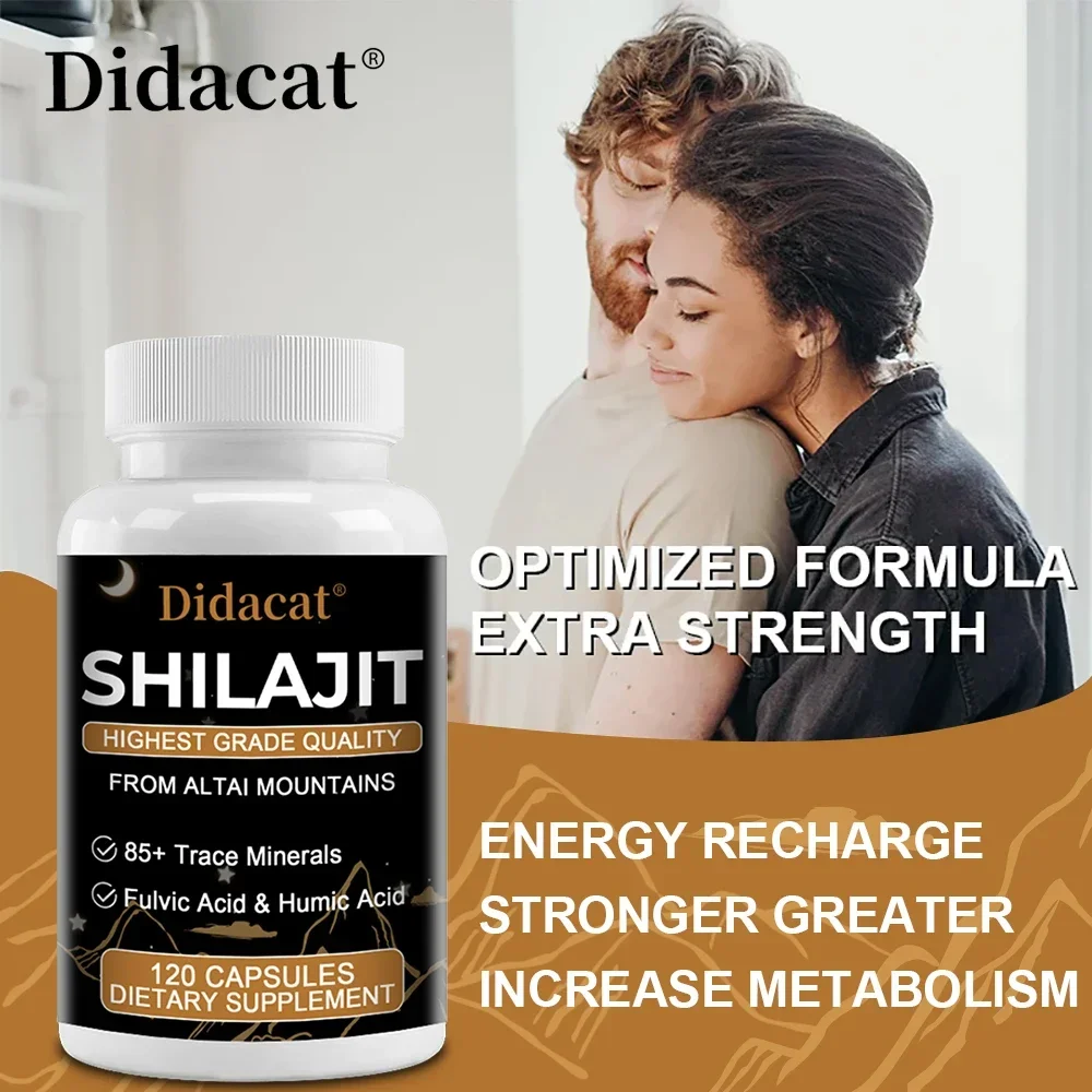 Shilajit Pure Himalayan Organic Shilajit Resin with 85+ Trace Minerals and Fulvic Acid, Humic Acid for Men and Women, Non-GMO