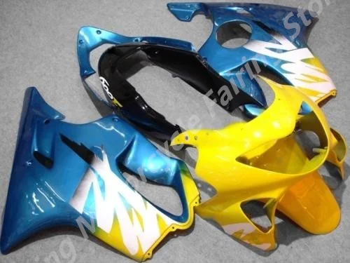 Perfect Fitment Fairings Kit for HONDA CBR600 F4  CBR600F4 1999 2000 CBR600 Injection 99 00 yellow White Blue Bodywork Set