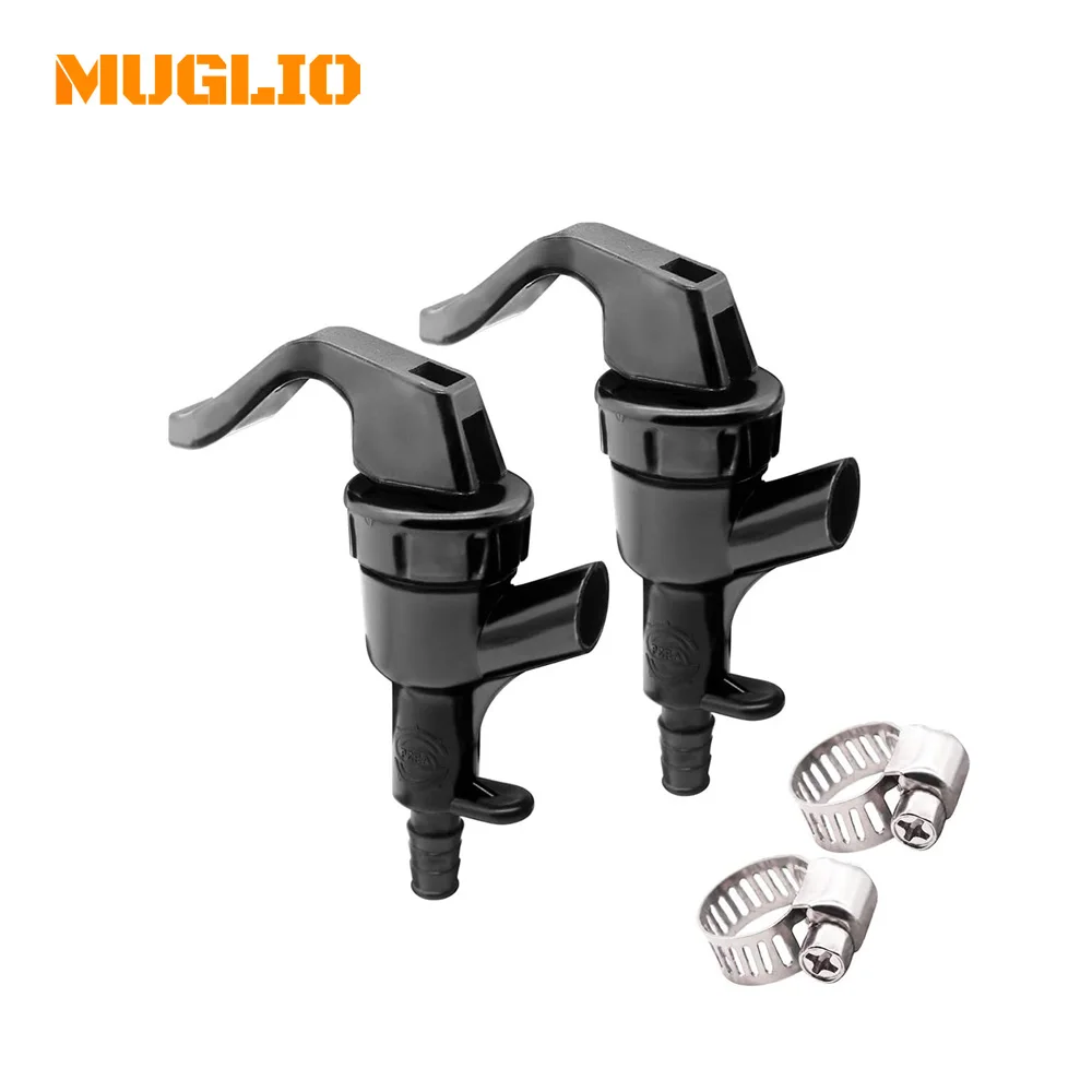 

Draft Beer Dispensing Picnic Tap - MUGLIO Brand Homebrew Plastic Faucet with 3/16" Barb,2 free Worm Clamp (Pack of 2)