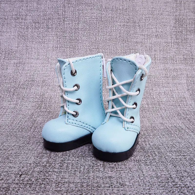 1/6 BJDドールシューズ ハンドメイド 4.2cm * 2cm ミッドチューブブーツ 無地 ラウンドトゥ 細ベルト 厚底シューズ ドールアクセサリー おもちゃ