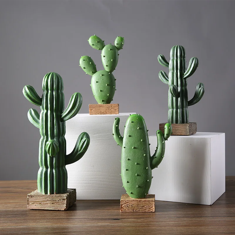 Green simulation cactus decoration  home living room wine cabinet TV cabinet decoration green plant simulation bonsai