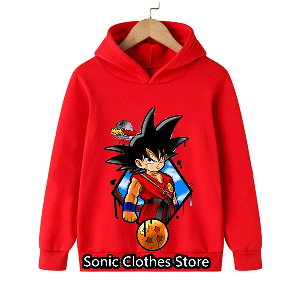 

Dragon Ball Z Goku Autumn Winter Boys Girls Sweatshirts Kids Anime Cartoon Hoodies Clothing Toddler Goku Hooded Tops