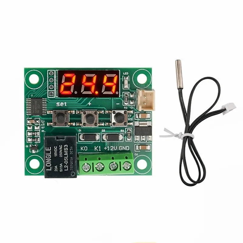 10PCS W1209 DC 12V Red/Blue heat cool temp thermostat temperature control switch temperature controller