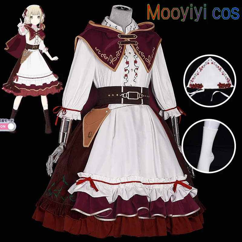 AZUSAWA KOHANE Cosplay Costume for Halloween,Christmas Role Playing Party, Comic Game, PJSK Size S-XL New in stock red dress