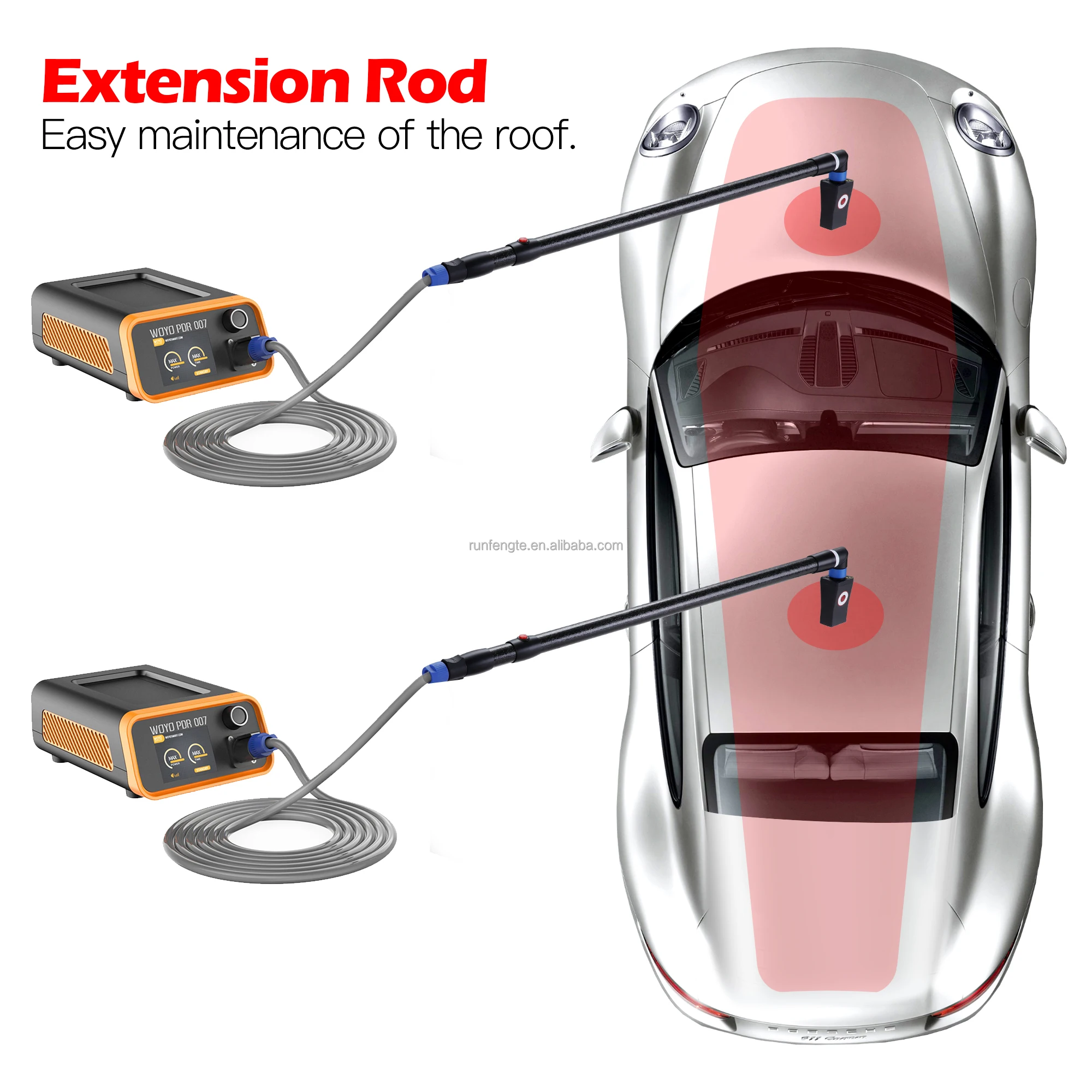 

WOYO PDR 007 Auto Tools Dent Repair Workshop Equipment Magnetic Induction Heating Car Dent Repair Kit With Extension