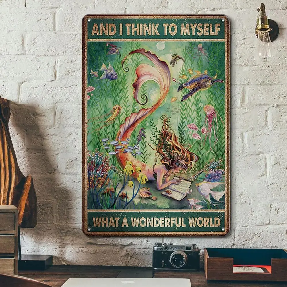 And I Think To Myself Sign - Positive Motivational Encouragement Gifts for Women Teens