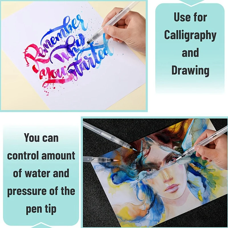 

Watercolor Pens Art Supplies Water Brush Pen Empty Color Refillable Painting Brush Refillable Color Art Painting Soluble