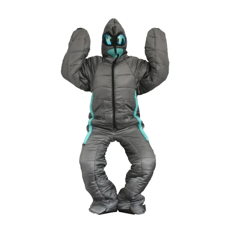 

Walking sleeping bag humanoid human mummy to keep warm camping hospital escort