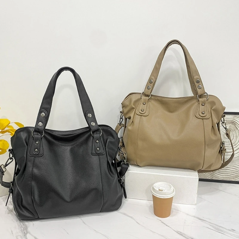 Bolso cruzado para uso diario, bolsos hombro informales con correa ajustable, bolso cuero PU, bolsos calidad