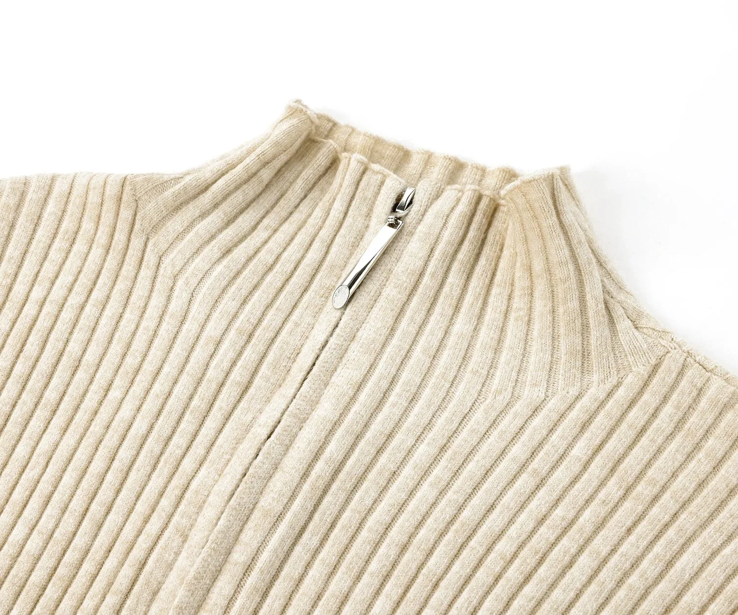 2026 Damen Herbst-Winter Strickjacke Vielseitiger Büro-Slim-Fit Schmeichelhafter Kurzer Reißverschluss-Pullover Koreanischer Langarm-Oberbekleidung – Detail 7