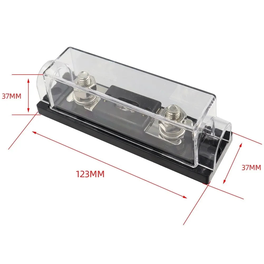 Fuse Holder 2PCS with 100A Fuse for 12V 24V 48V DC Overcurrent Protection PA66 Housing Stainless Steel Construction