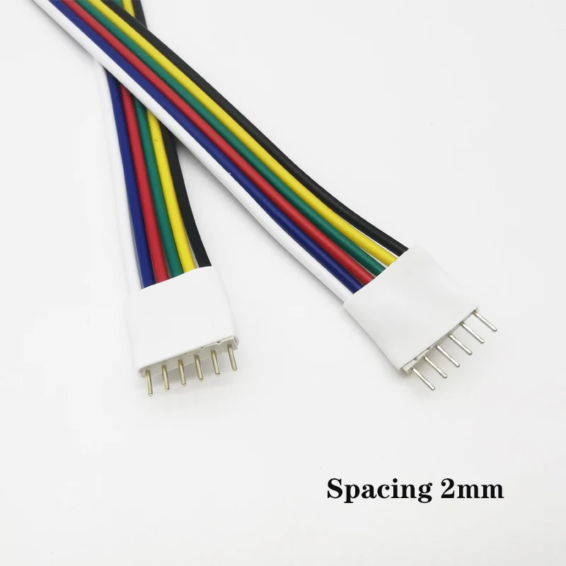 5pcs/lot 4Pin 5Pin 6Pin Connect Cable Plug Socket Male Connecting Wire for 5050 RGB RGBW RGBCCT RGBCW Led Strip Light Connector