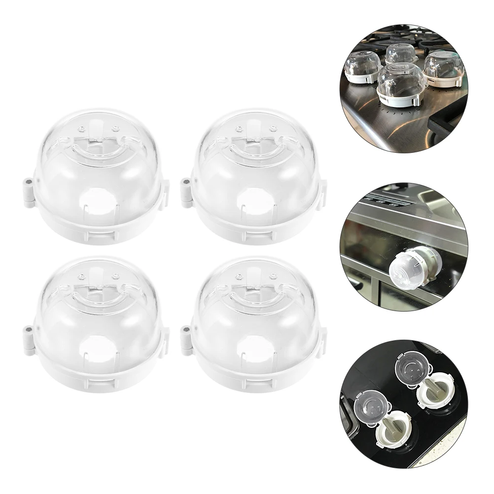 

4 Pcs Stove Safety Guard Knob Covers Gas Protection Locks Cooker Switch Universal Security Blocker Childproof Oven