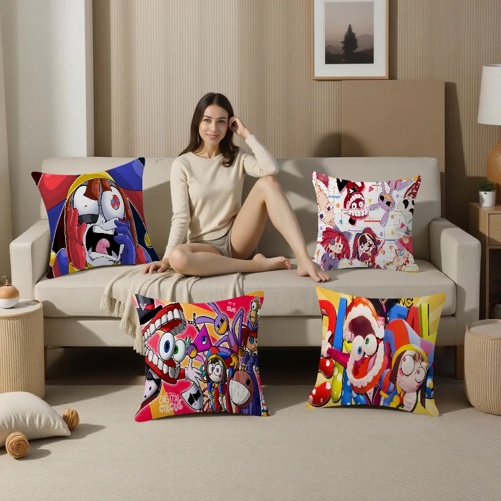 Cartoon A- Amazing Digital Circus Printing Cushion Cover 30x50 Polyester Sofa Cushions Decorative Throw Pillows Home Decoration