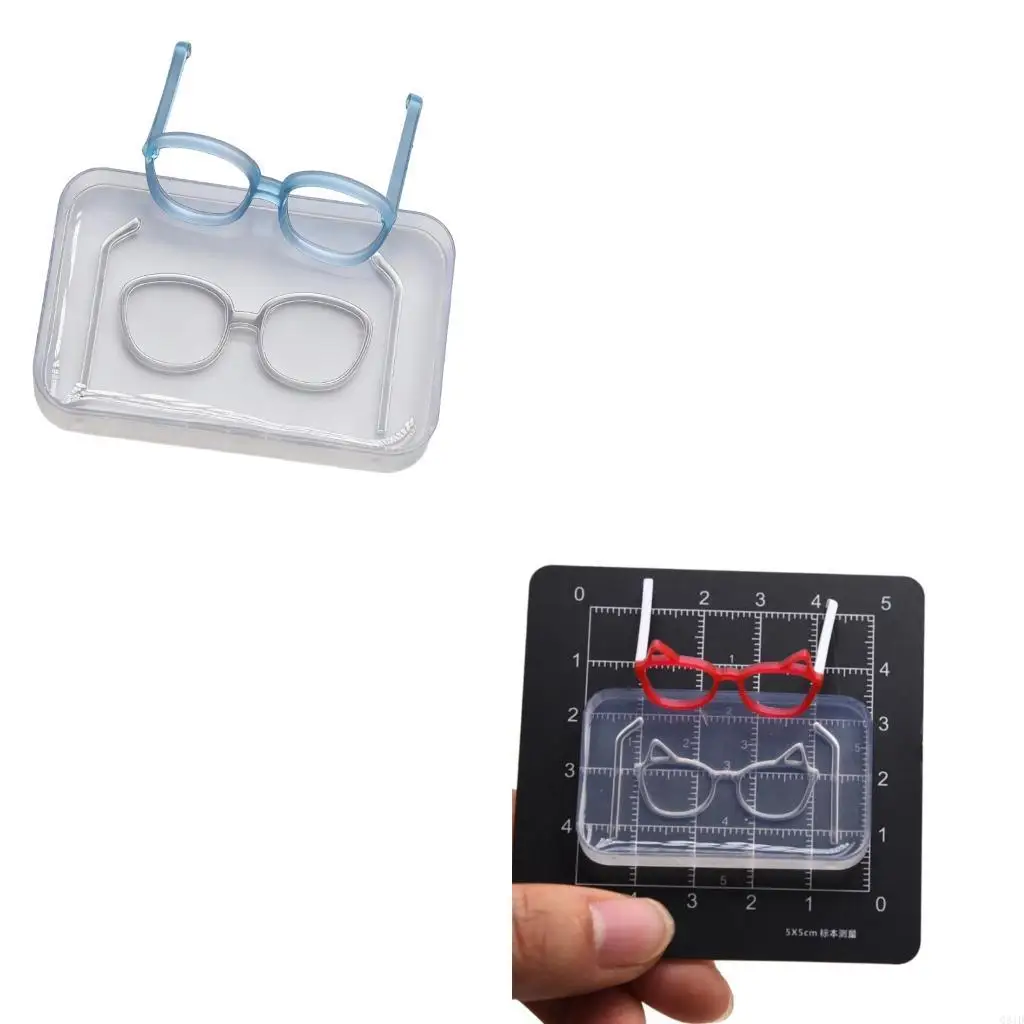  Detailed Proportioned Face Silicone Mold With Removable Glasses Templates For Crafting Miniature Figures