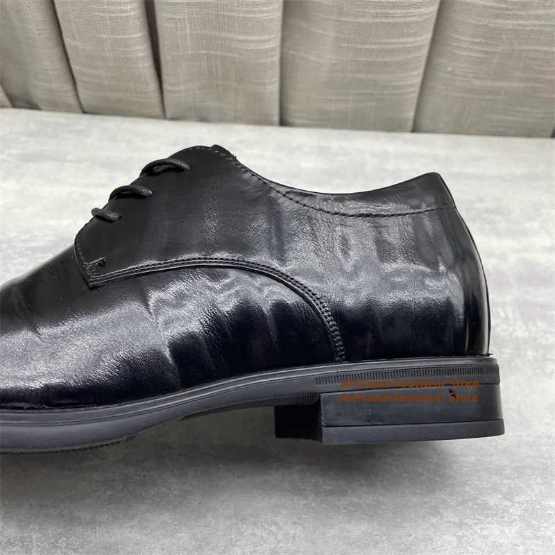 Men's Black Leather Oxford Sho - Men'S Formal Office Wear Shoes ulasan dan harga