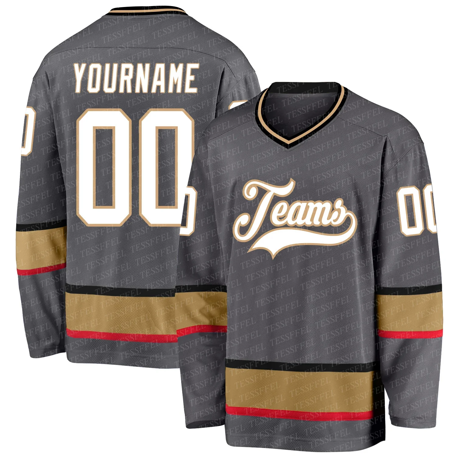 

Custom Name Drop Shipping Team Logo Classic Vintage Colorful Pullover 3DPrint Casual Long SLeeve Harajuku Hockey Jersey Shirts 7