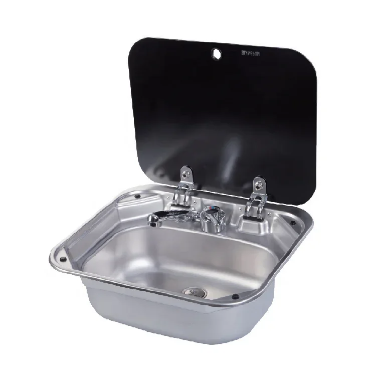 RV Modification Accessories Sink Folding Sink Hidden Clamshell Sink Car Stainless Steel Wash Basin Wash Basin