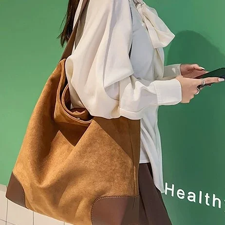 Soft Trendy Shoulder Tote Bag, Roomy Daily Commute Handbag, Elegant Lazy Style Hobo Purse, Popular Outdoor Casual Shoulder Bag