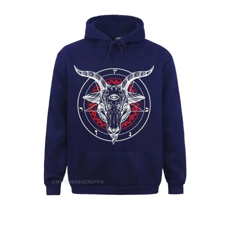 Satanic Goat Baphomet Sweater Lucifer Novelty Designe Men\'s Tees Casual Pullover Hoodie Cotton Sweakawaii Clothes