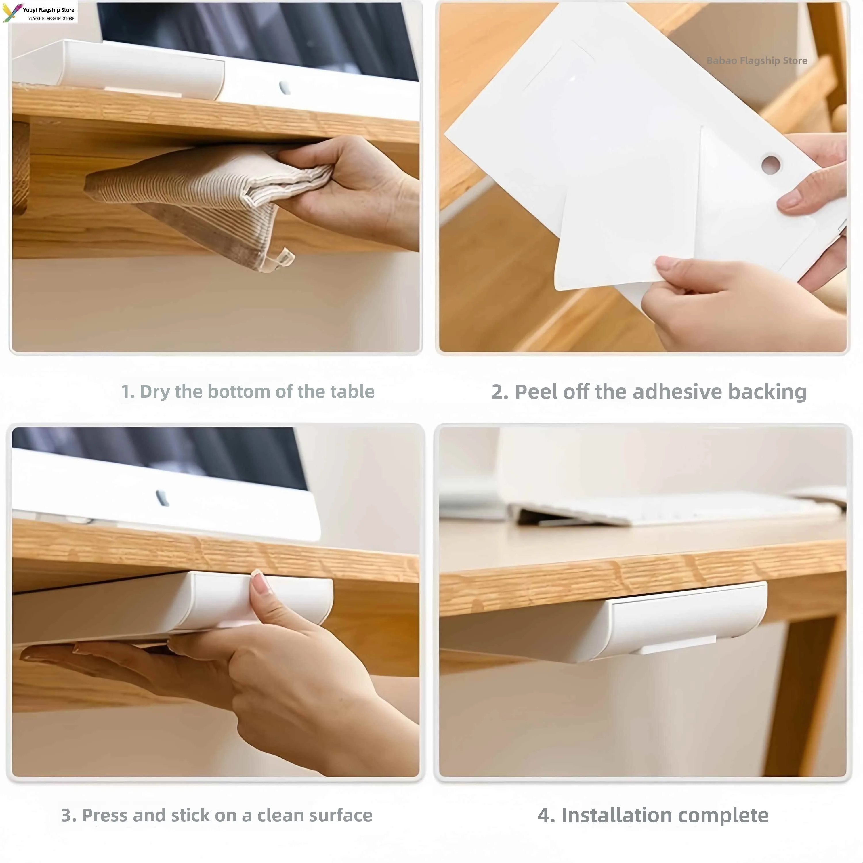 

Невидимый многофункциональный горизонтальный ящик для хранения на офисный стол, большой емкости, для ценных вещей, небольшой, секретный, скрытый