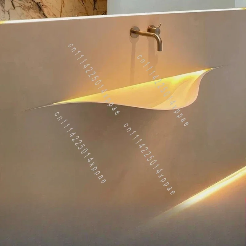 Small Apartment, Extremely Narrow Integrated Sink Opening Smile Basin, Semi Embedded Basin