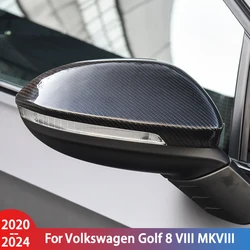 Real Carbon Rearview Mirror For Volkswagen Golf 8 Mirror Covers Caps 2020-2024 for VW golf VIII GTI R GTD Side View Mirror