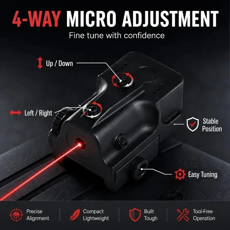Low‑Profile Red Beam Decorative Module, Anti‑Loose Fast‑Install Accessory for DIY Hobby Scene Building