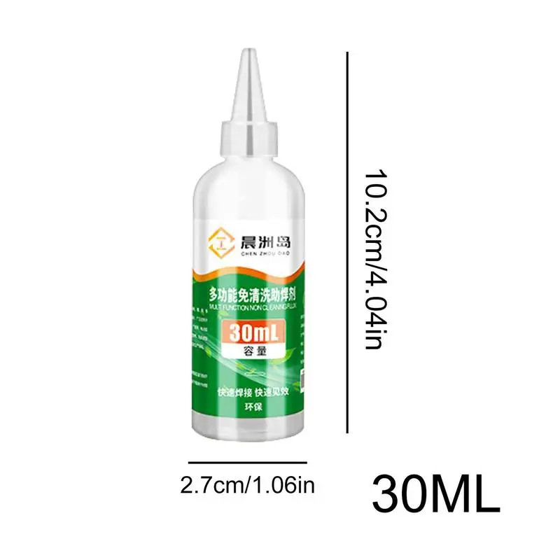 Stainless Steel Soldering Flux Liquid 30/80ml Quick Drying Colorless Metal Solder Flux For Galvanized Sheet, Copper Quick Drying