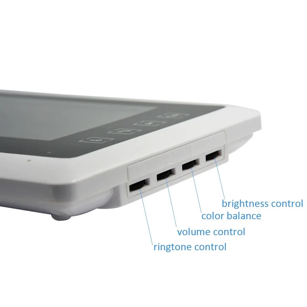 1Set Sistema citofonico 1 telecamera a 7 ''Schermo LCD Videocitofono Campanello Visitatore Conversazione Videocitofono Citofono