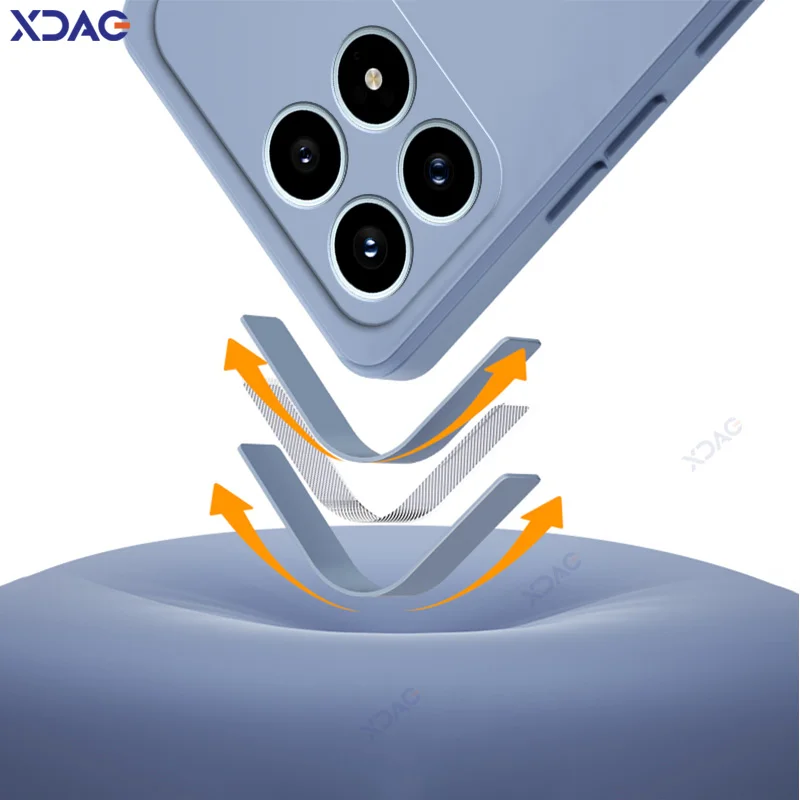 Оригинальные квадратные жидкие силиконовые чехлы для телефонов для Redmi K90 Pro Max K90Pro, мягкий защитный чехол, противоударные сумки, корпус