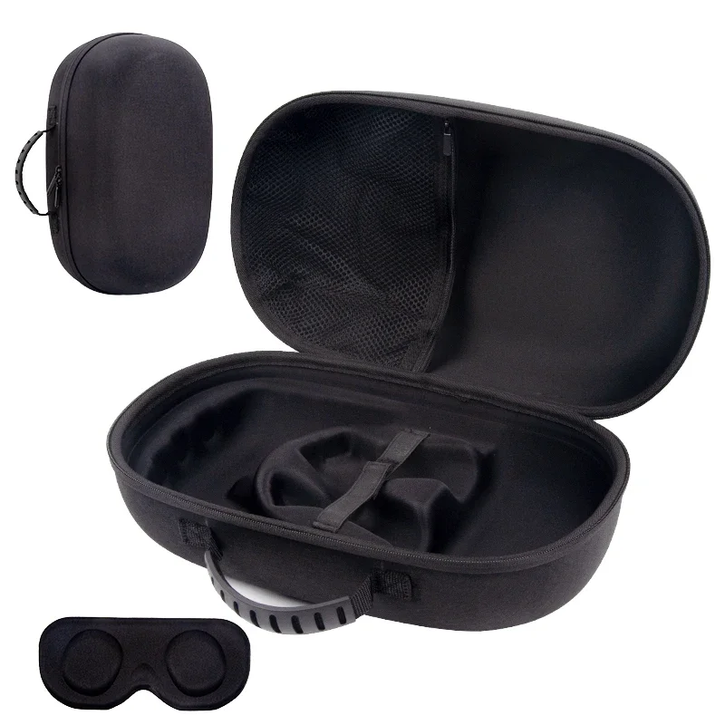 Carrying Case Bag with Lens Cover Anti-Scratch Travel Case Bag Mesh Pocket Bag for Meta Quest 3 VR Headset Game Controller